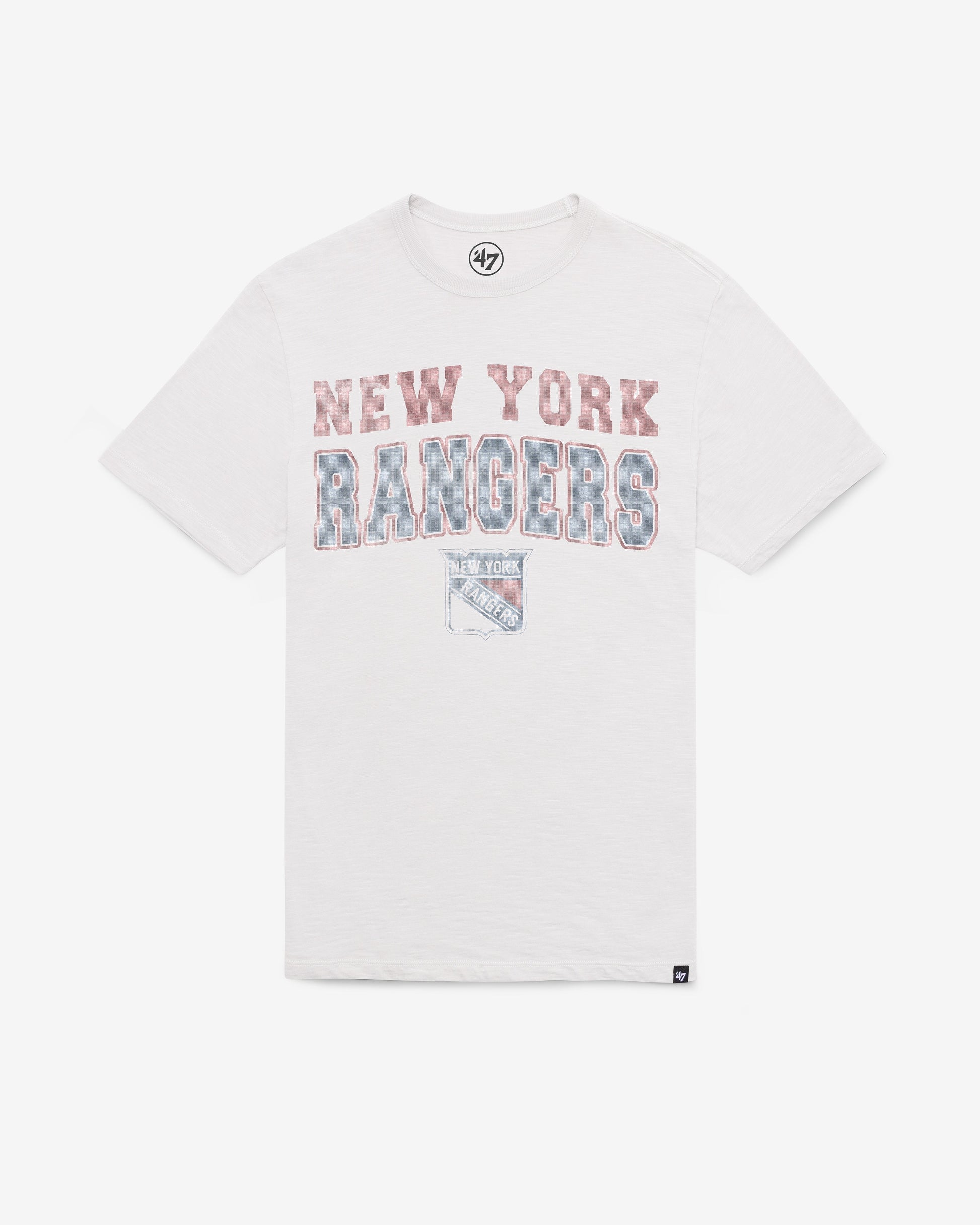NEW YORK RANGERS STADIUM WAVE '47 SCRUM TEE WHITE WASH