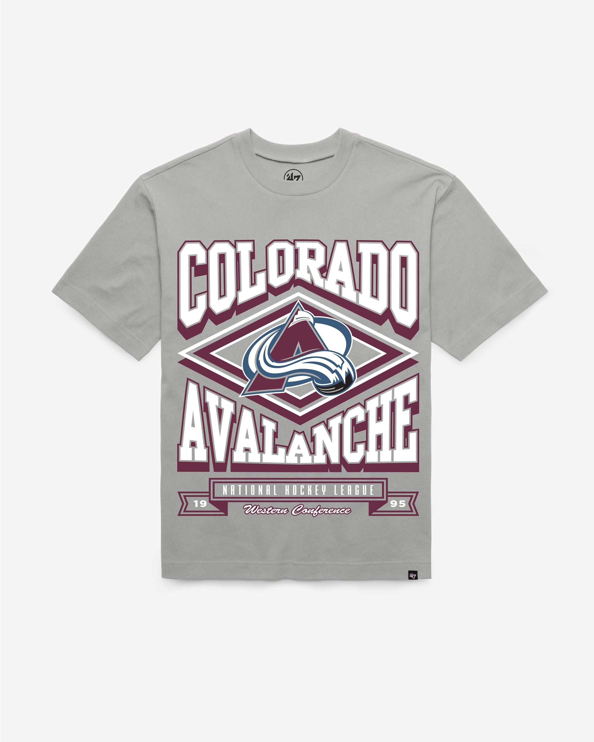 COLORADO AVALANCHE HEATER '47 FOUNDATION TEE WOLF GREY