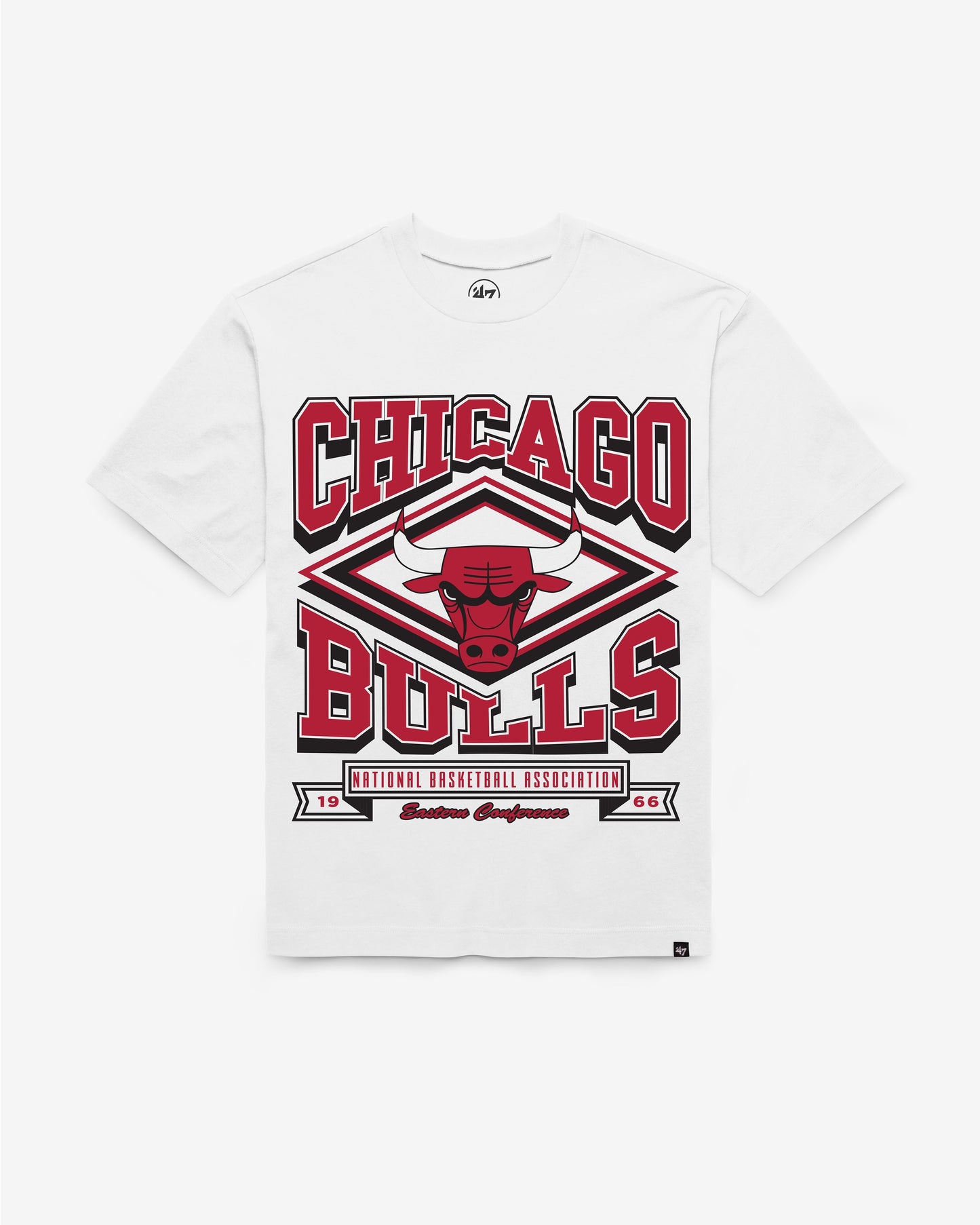 CHICAGO BULLS HEATER '47 FOUNDATION TEE WHITE