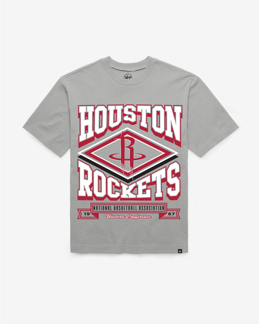 HOUSTON ROCKETS HEATER '47 FOUNDATION TEE WOLF GREY