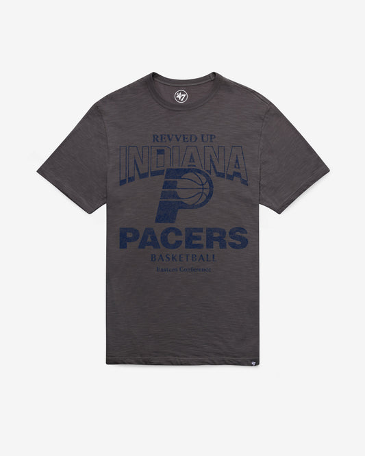 INDIANA PACERS HEAD ON '47 SCRUM TEE CHARCOAL