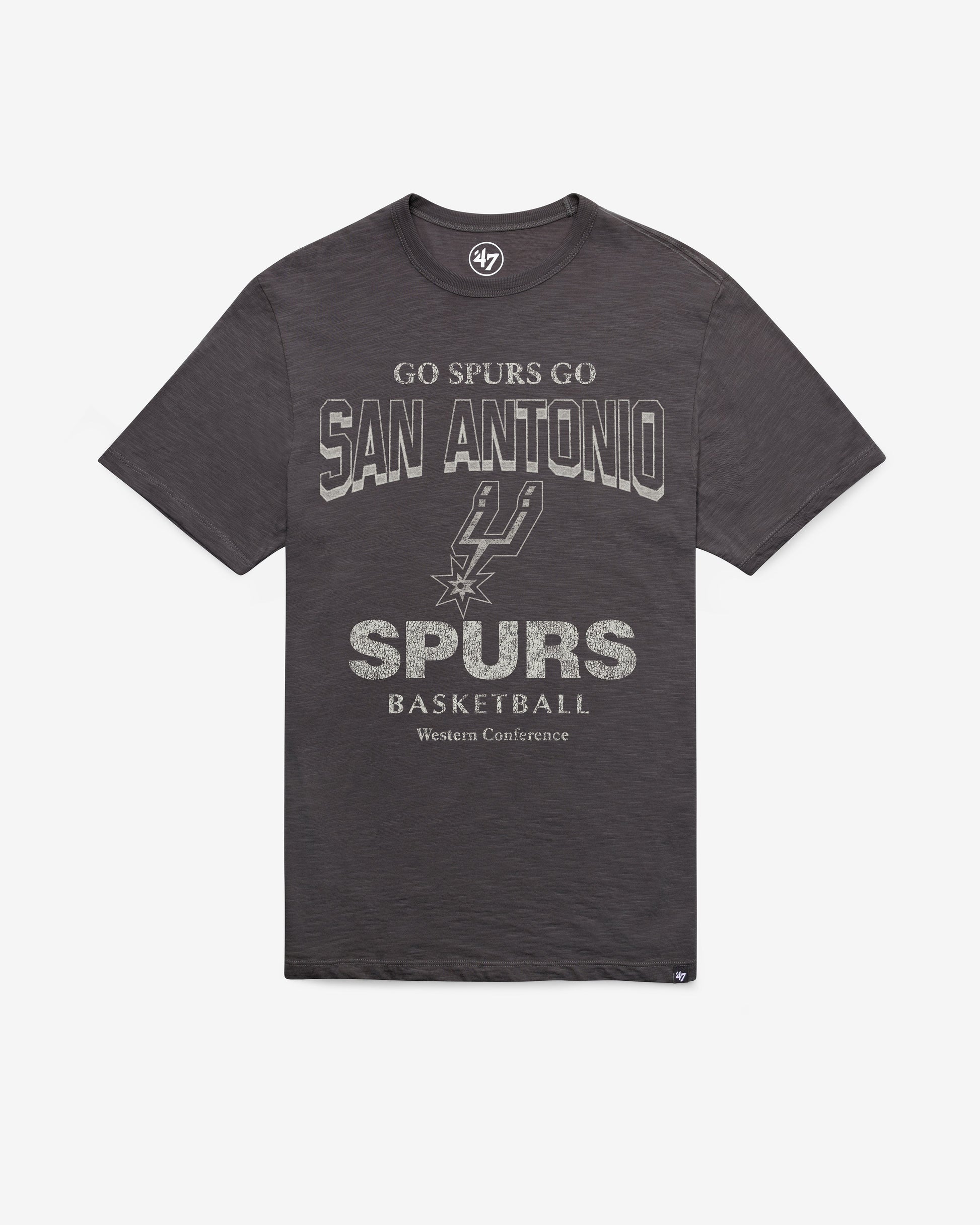 SAN ANTONIO SPURS HEAD ON '47 SCRUM TEE CHARCOAL