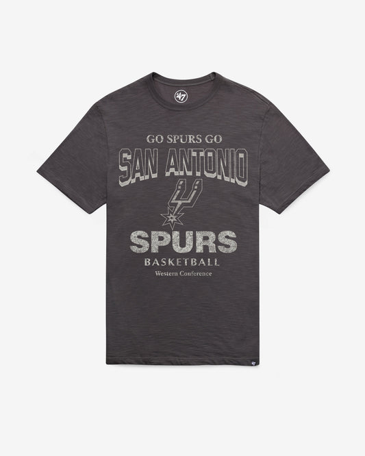 SAN ANTONIO SPURS HEAD ON '47 SCRUM TEE CHARCOAL