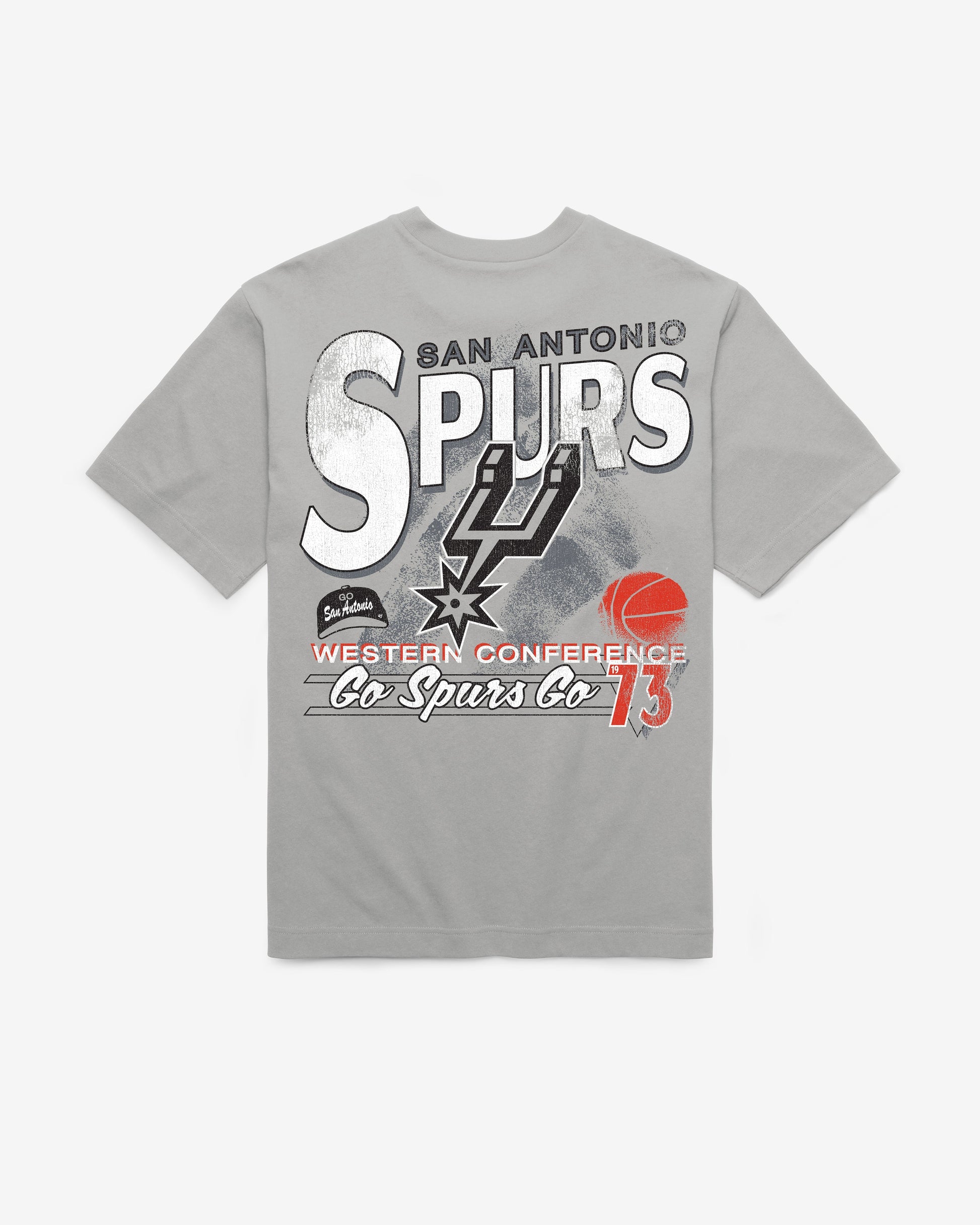 SAN ANTONIO SPURS UNDER BAR '47 FOUNDATION TEE WOLF GREY
