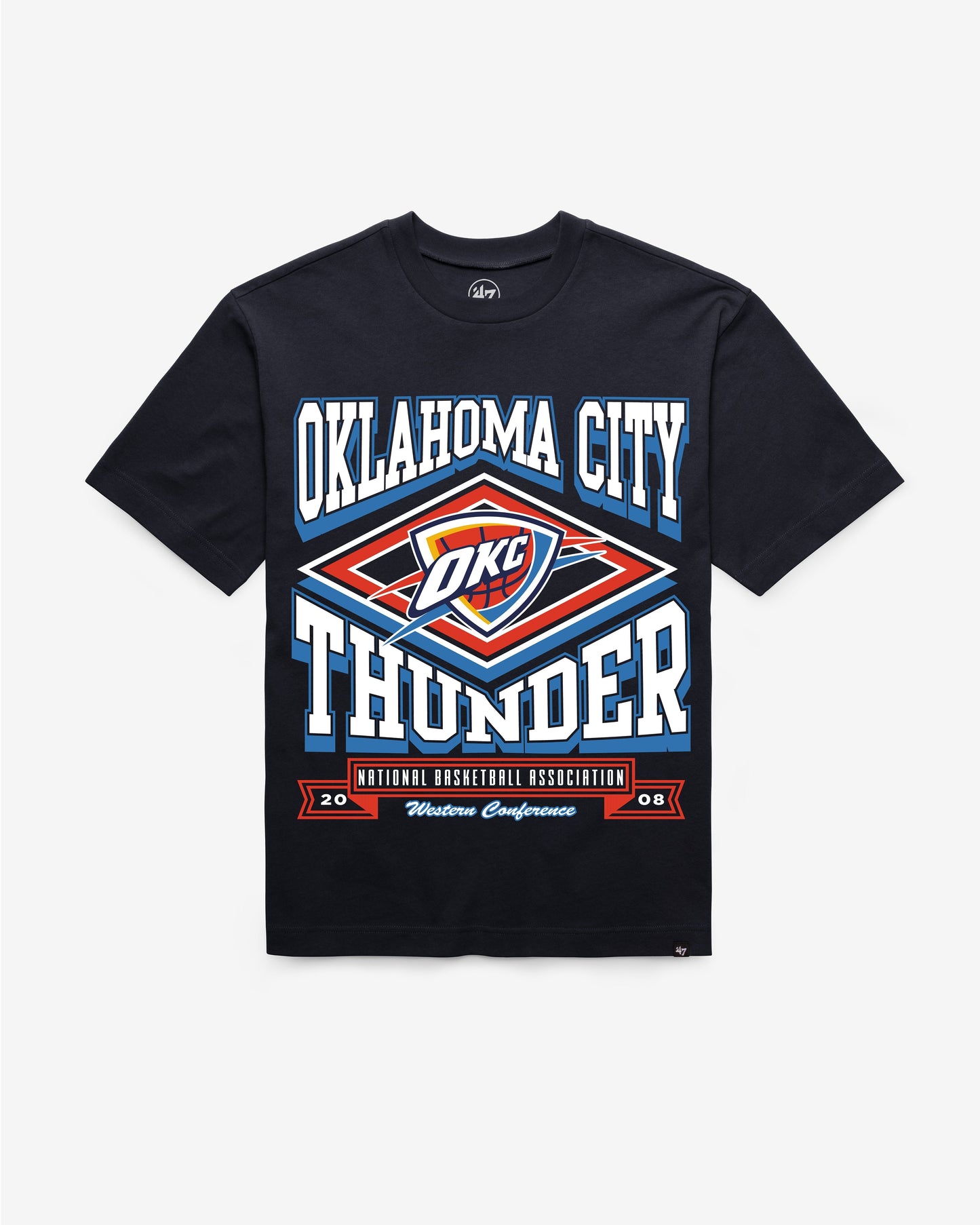 OKLAHOMA CITY THUNDER HEATER '47 FOUNDATION TEE NAVY