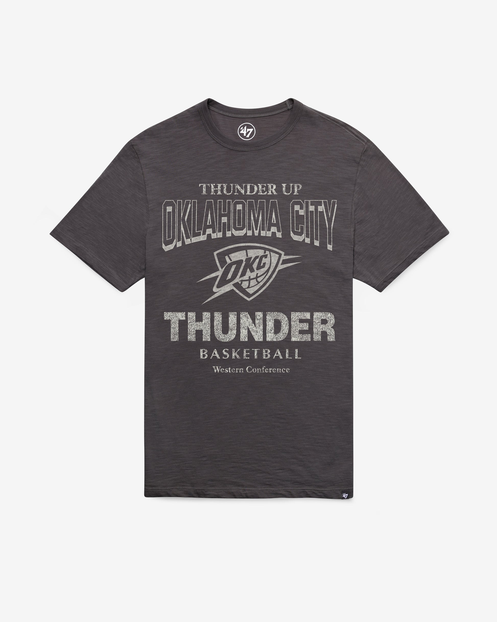 OKLAHOMA CITY THUNDER HEAD ON '47 SCRUM TEE CHARCOAL