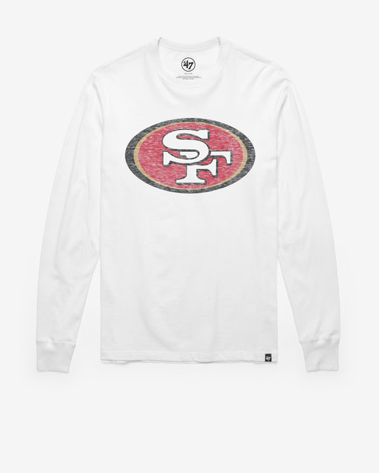 SAN FRANCISCO 49ERS PREMIER '47 FRANKLIN LONG SLEEVE TEE WHITE WASH