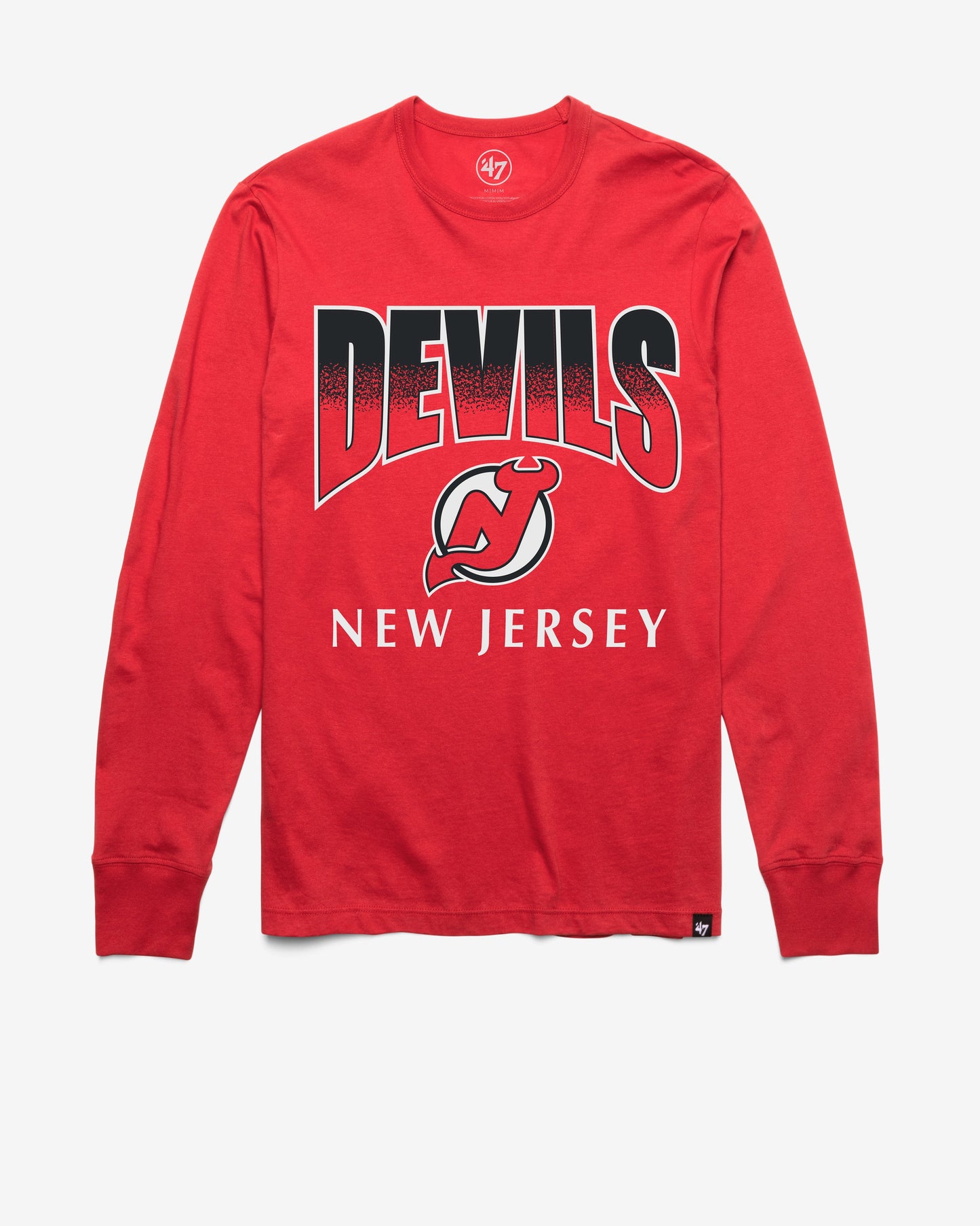 NEW JERSEY DEVILS SWEEP DOWN '47 FRANKLIN LONG SLEEVE TEE RACER RED