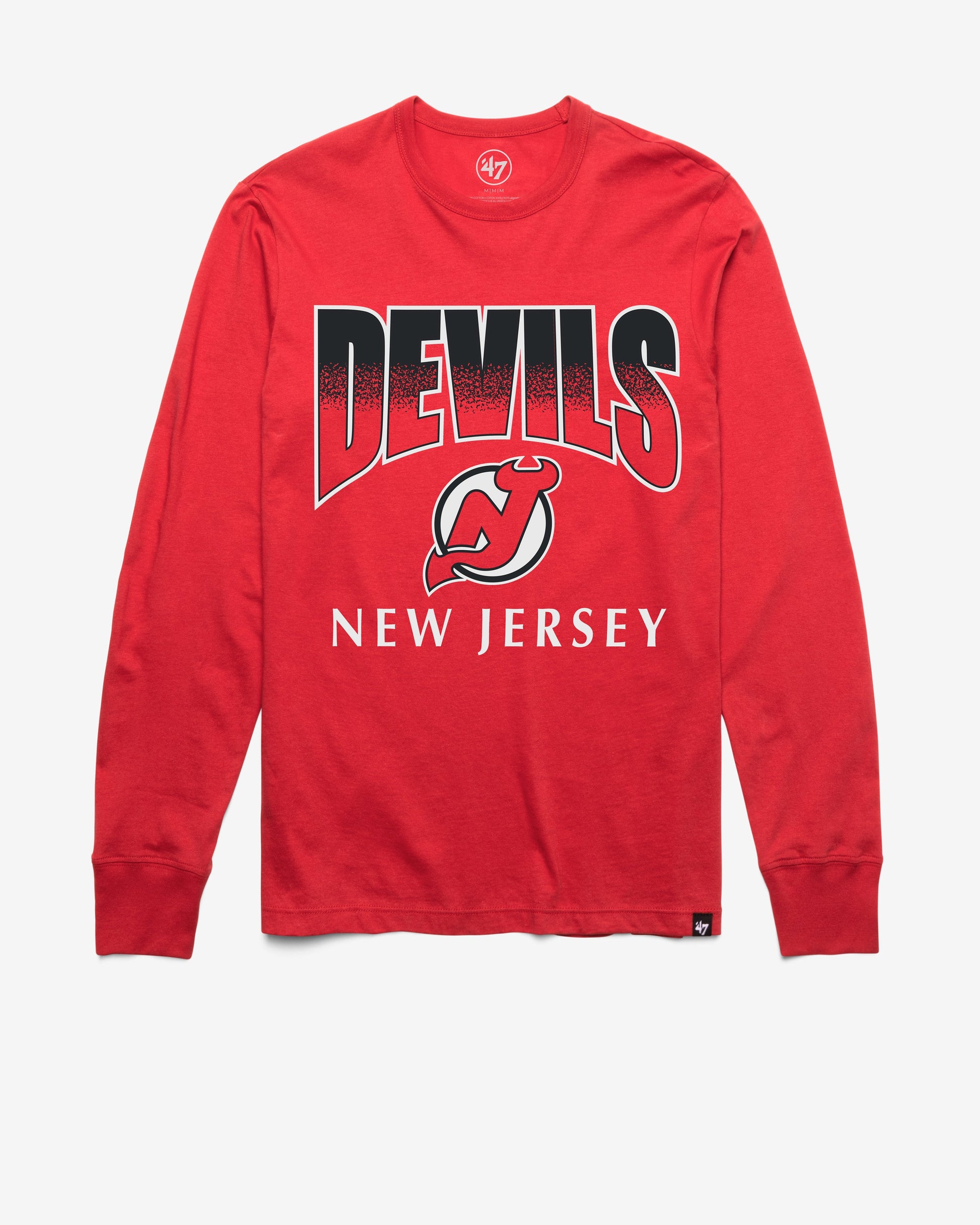 NEW JERSEY DEVILS SWEEP DOWN '47 FRANKLIN LONG SLEEVE TEE RACER RED