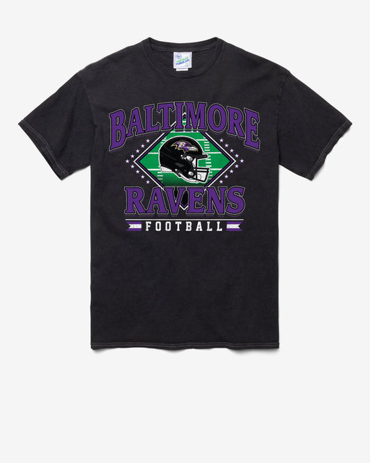 BALTIMORE RAVENS FIELD PASS VINTAGE '47 TUBULAR TEE DT BLACK