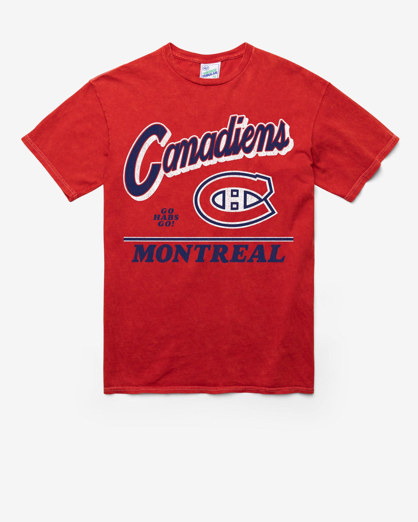 MONTREAL CANADIENS FLY BY VINTAGE '47 TUBULAR TEE DT RED